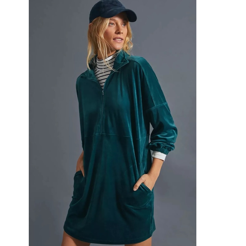 Anthropologie Saturday Sunday Rosalind‎ Velvet Tunic Dress size small